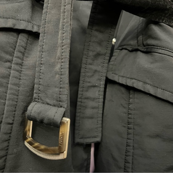 Espirit - Black Winter Coat - Belted - Size 8 - Picture 9 of 15